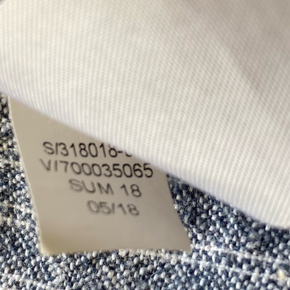 Banana Republic Blue/White Stripe Linen Blend Casual Nautical Summer Dress-Sz-6 - Picture 12 of 16